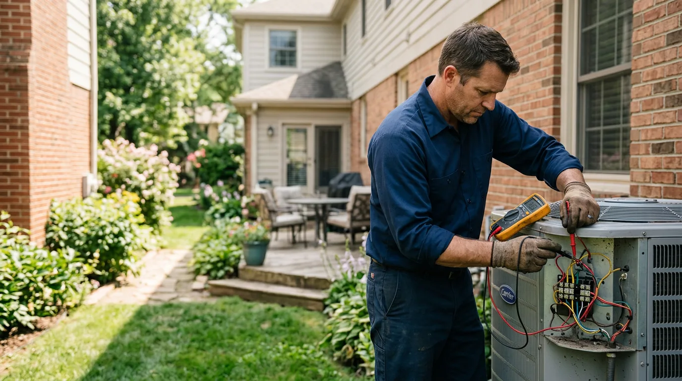 HVAC technician working near Newell, WV